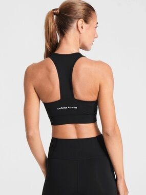 DEFINITE ARTICLES Riverline Black Racerback Sports Bra Medium EUC
